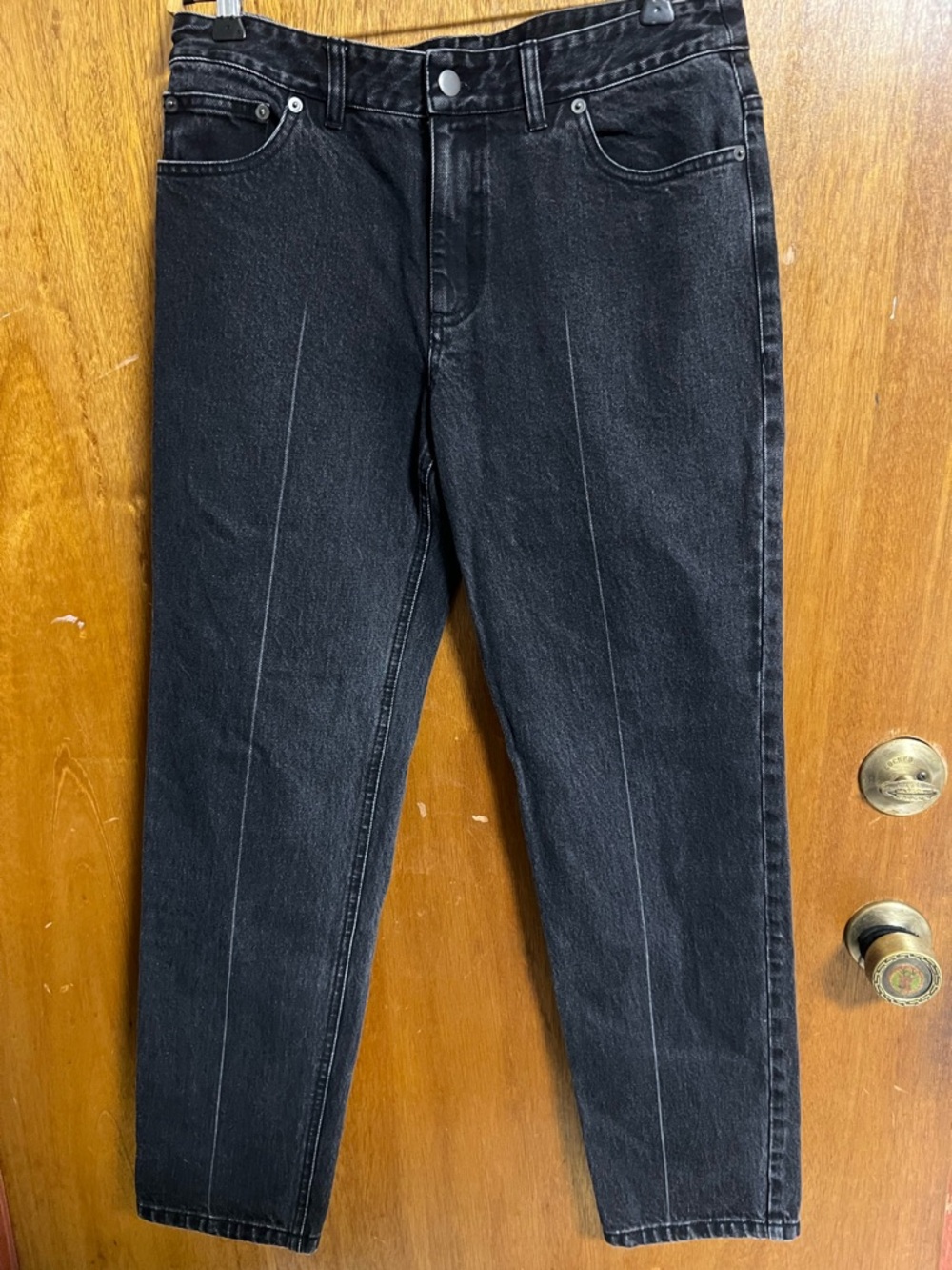 Tibi black straight leg women’s jeans